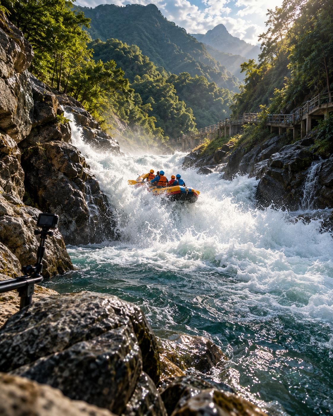 峡谷漂流场景